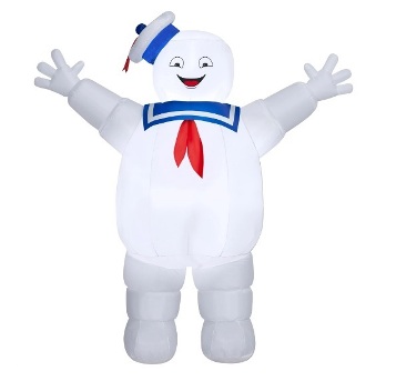 5ft Gemmy Airblown Ghostbuster's Stay Puft with Trick or Treat Sign